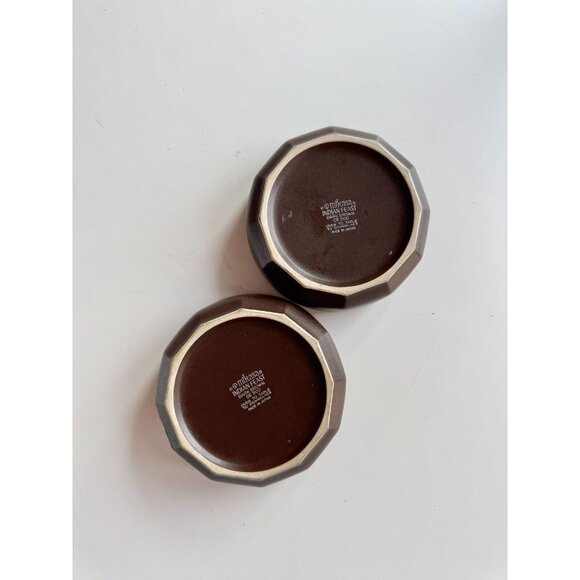 Lot of 2 MIKASA Indian Feast Bark Brown Soup Cereal Bowls - Picture 4 of 10